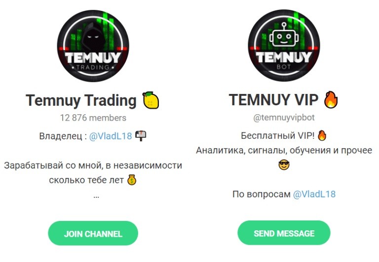 Телеграмм канал Temnuy Trading